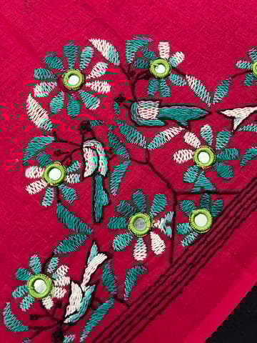 BTBP12 Bird Theme Kanthawork Blouse Piece