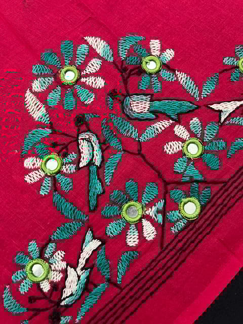 BTBP12 Bird Theme Kanthawork Blouse Piece