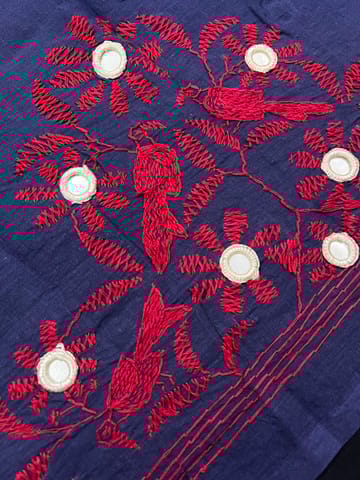 BTBP13 Bird Theme Kanthawork Blouse Piece