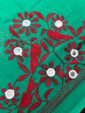 BTBP14 Bird Theme Kanthawork Blouse Piece