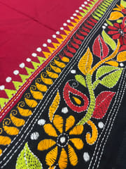 DKABP72 Dual Color Kanthawork Blouse Piece