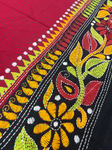 DKABP72 Dual Color Kanthawork Blouse Piece