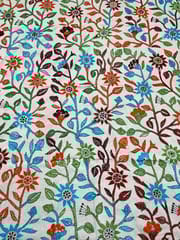 Floral Designer Kanthawork Blouse Piece