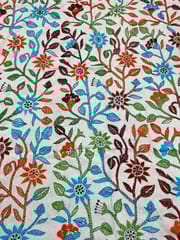 Floral Designer Kanthawork Blouse Piece