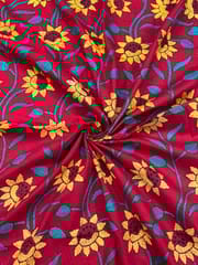 Floral Designer Kanthawork Blouse Piece