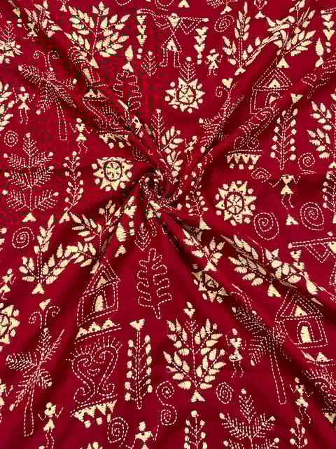 AKBP85 Allover Kanthawork Blouse Piece