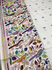 Bird Theme Kanthawork Saree