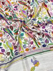 Bird Theme Kanthawork Saree
