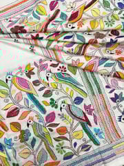 Bird Theme Kanthawork Saree