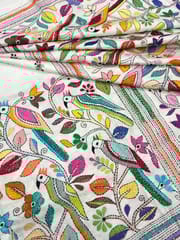 Bird Theme Kanthawork Saree