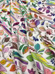 Bird Theme Kanthawork Saree