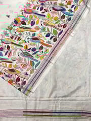 Bird Theme Kanthawork Saree
