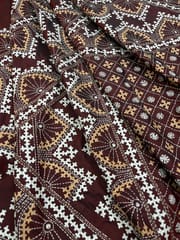 Mahal Kutchwork Saree