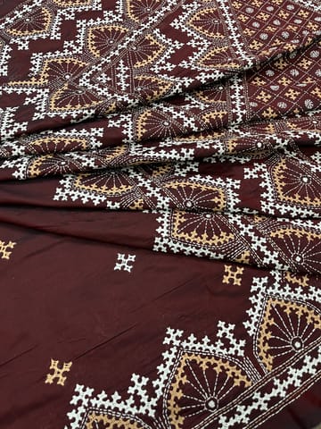Mahal Kutchwork Saree