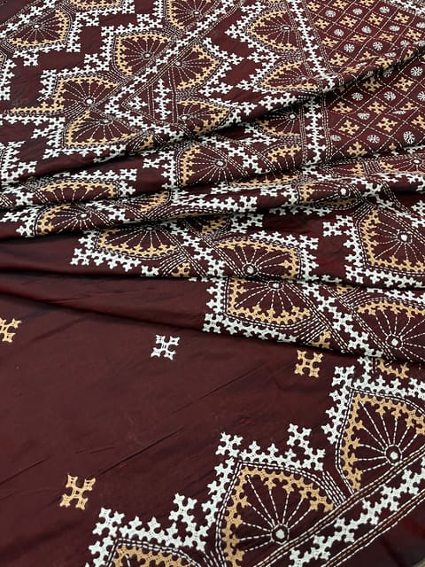 Mahal Kutchwork Saree