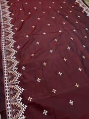 Mahal Kutchwork Saree