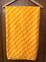 MANGO YELLOW Lehariya Saree