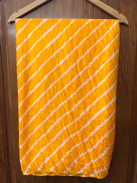 MANGO YELLOW Lehariya Saree