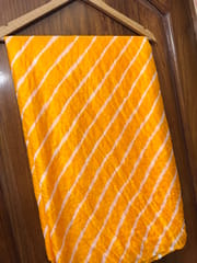 MANGO YELLOW Lehariya Saree