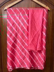 PEACH Lehariya Saree