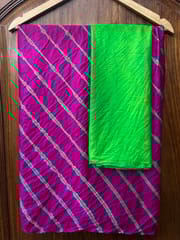 MAGENTA Lehariya Saree