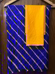 BLUE n YELLOW Lehariya Saree
