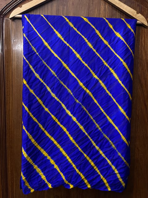 BLUE n YELLOW Lehariya Saree