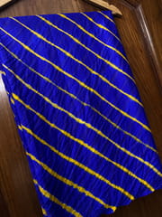 BLUE n YELLOW Lehariya Saree