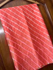 PEACH Lehariya Saree