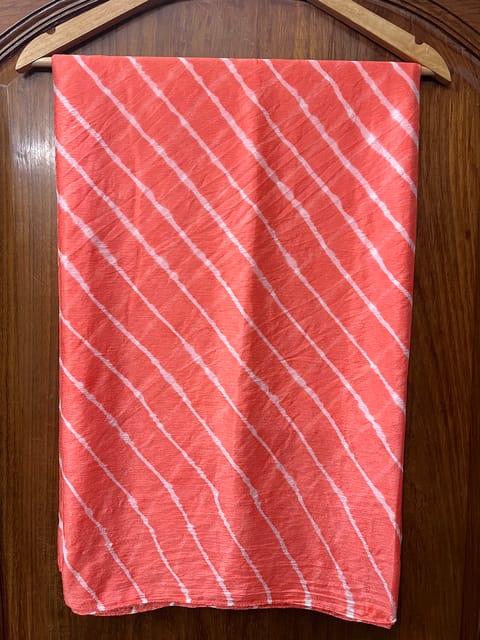 PEACH Lehariya Saree