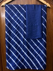 INDIGO BLUE Lehariya Saree