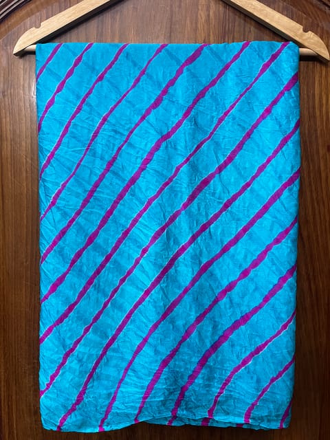 SKY BLUE n PINK Lehariya Saree