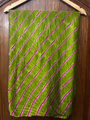 MEHNDI GREEN Lehariya Saree
