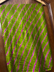 MEHNDI GREEN Lehariya Saree