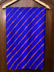 BLUE n ORANGE Lehariya Saree