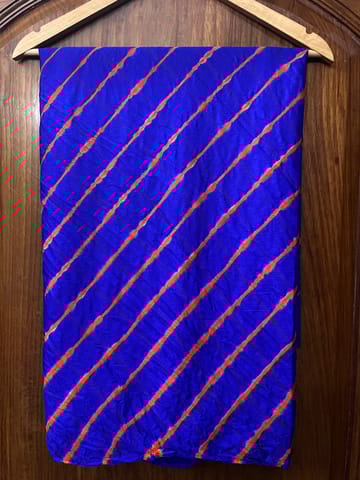 BLUE n ORANGE Lehariya Saree