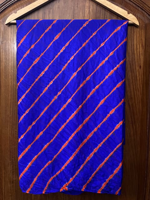BLUE n ORANGE Lehariya Saree