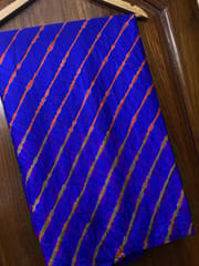 BLUE n ORANGE Lehariya Saree