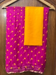 Chiffon Bandhani Saree