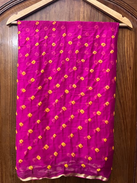 Chiffon Bandhani Saree