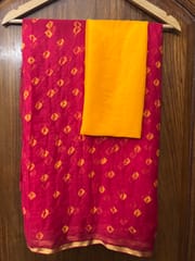 Chiffon Bandhani Saree