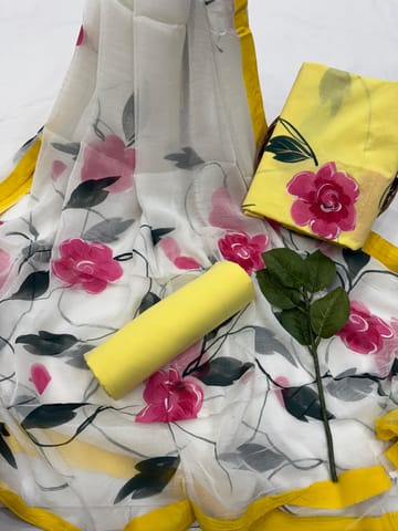 Hand Painted Dress Material