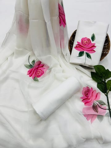 Hand Painted Dress Material