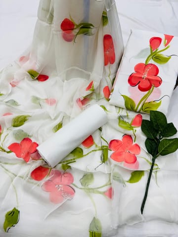 Hand Painted Dress Material