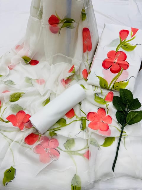 Hand Painted Dress Material