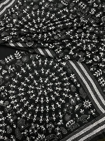 WARLI Kanthawork Saree