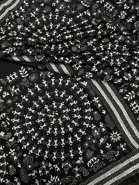 WARLI Kanthawork Saree
