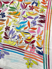 BIRD PARADISE Kanthawork Saree
