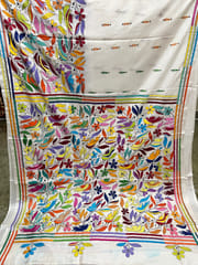 BIRD PARADISE Kanthawork Saree