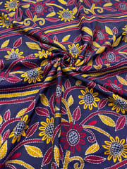 HAPPY FLOWERS Kanthawork Saree